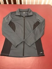Champion Gray/Black Athletic Full Zip Jacket W/Pockets, Women s Size Small