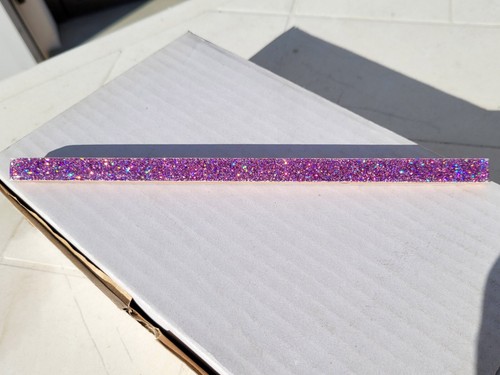 Lotto di 60 pz listello 1X20 GLITTER VIOLA ceramica vetro per interni casa decor - Foto 7 di 9