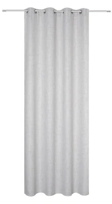 Ösenschal Leinen grau BxH 140x245cm Vorhang Gardine blickdicht rustikal - Bild 1 von 2