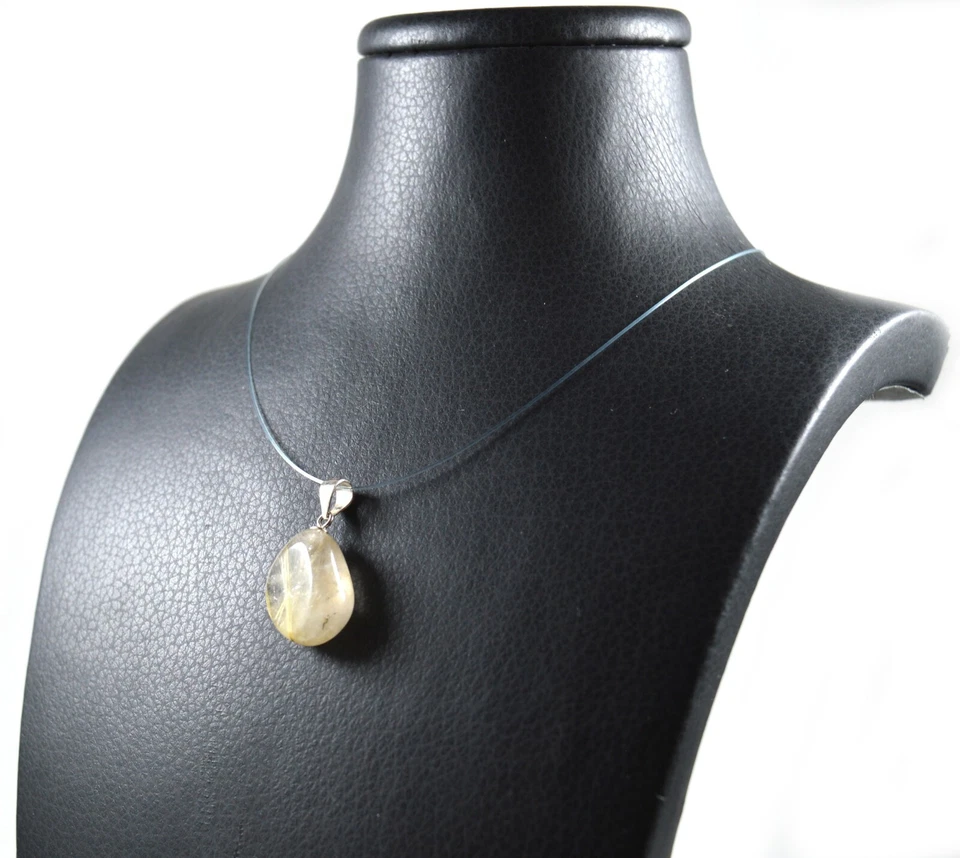 Ciondolo in Quarzo Rutilato e Argento 925 Made In Italy - Immagine 4 di 4