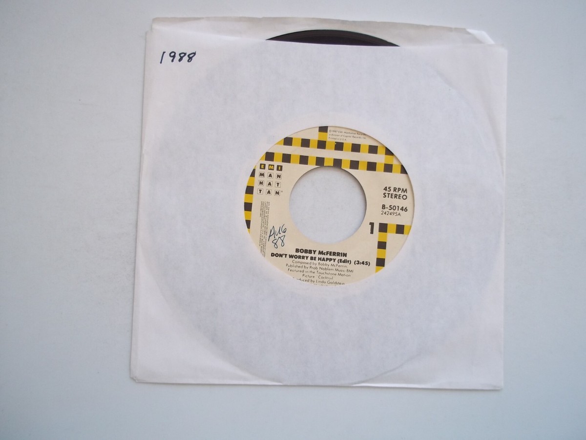 BOBBY McFERRIN Don't Worry Be Happy / Simple Pleasures 45 RPM 7