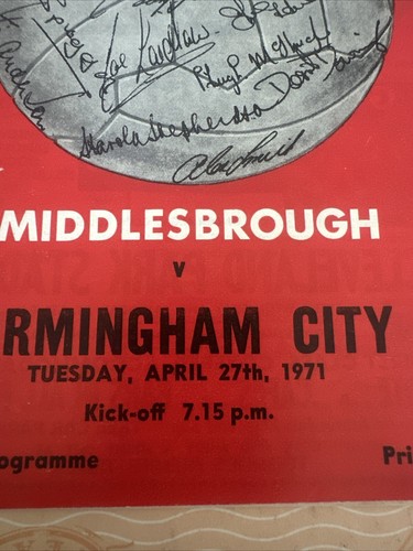 1971 Middlesbrough V Birmingham City Football Programme - Picture 2 of 3