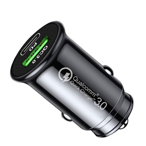 2 Port 20w Car Phone Charger Dual USB A C PD Metal 12V Cigarette iPhone Charging - Picture 4 of 9