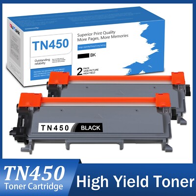 TN450 High Yield Black Toner Cartridge Replacement for Brother TN450 Toner