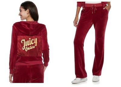 red velour juicy couture tracksuit