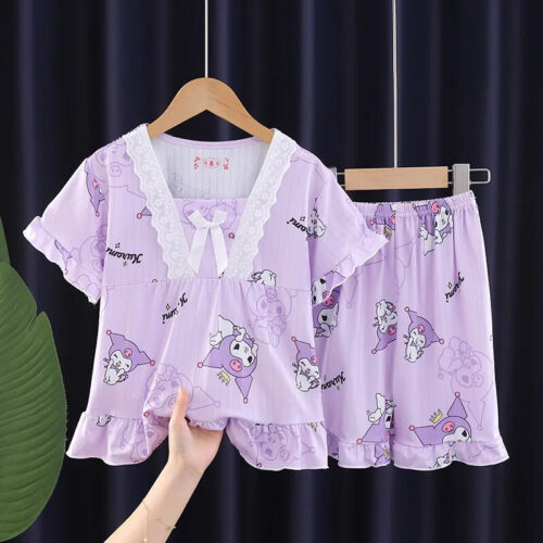Cinnamorll Kinderpyjama kurzärmeliges Set Mädchen kurzärmelige Shorts Kuromi - Bild 12 von 35