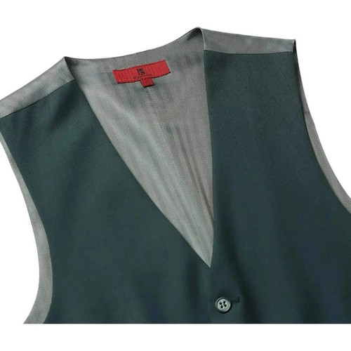 Chaleco Traje Para Hombre Renoir Cuello en V Correa Ajustable 5 Botones 2 Bolsillos 201-9 Verde - Imagen 3 de 18