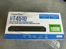 Visiontek VT4510 Dual 4K Display Dock with 100W PD OPEN BOX