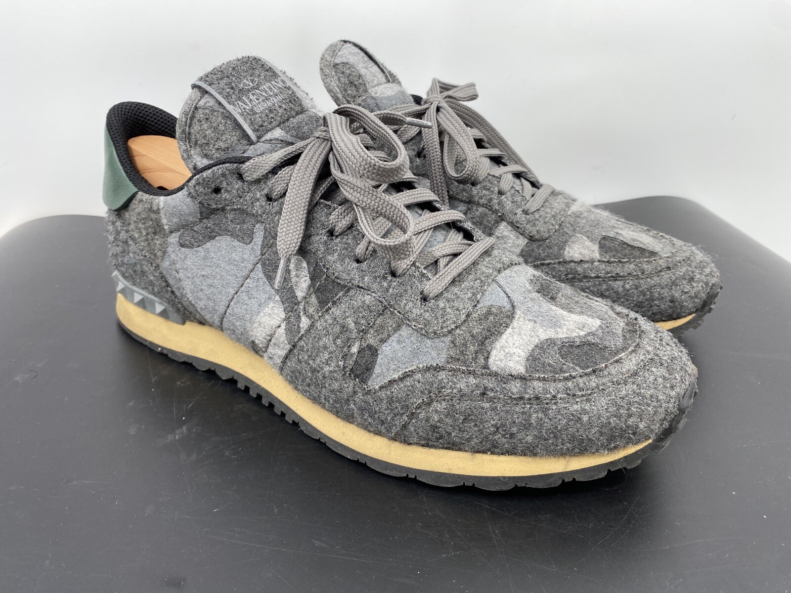 Valentino Gray Camo Wool Rock-runner 