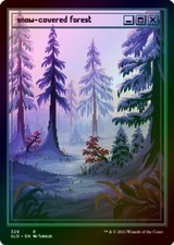 1 x Snow-Covered Forest - Foil Etched - Secret Lair (329) - LP - MTG