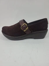 BORN Women's Size 10 (EUR 42) Leather Clogs. Brown and Black Animal Print. 