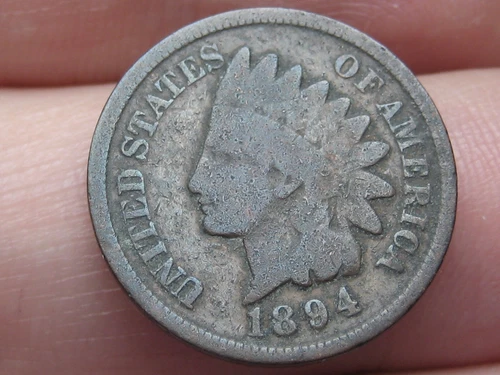 1894 Indian Head Cent Penny, VG Details