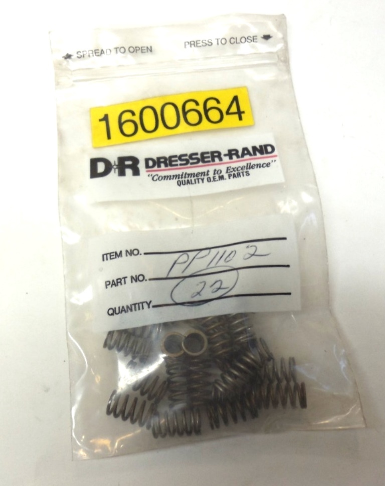 DRESSER RAND SPRING HELICOIL PP1102, 22 SPRINGS NEW IN PACKAGE-image