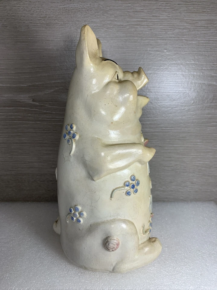 Vintage “Keep Me Happy” Ceramic Piggy Bank 9” RARE HTF - Image 2 of 4