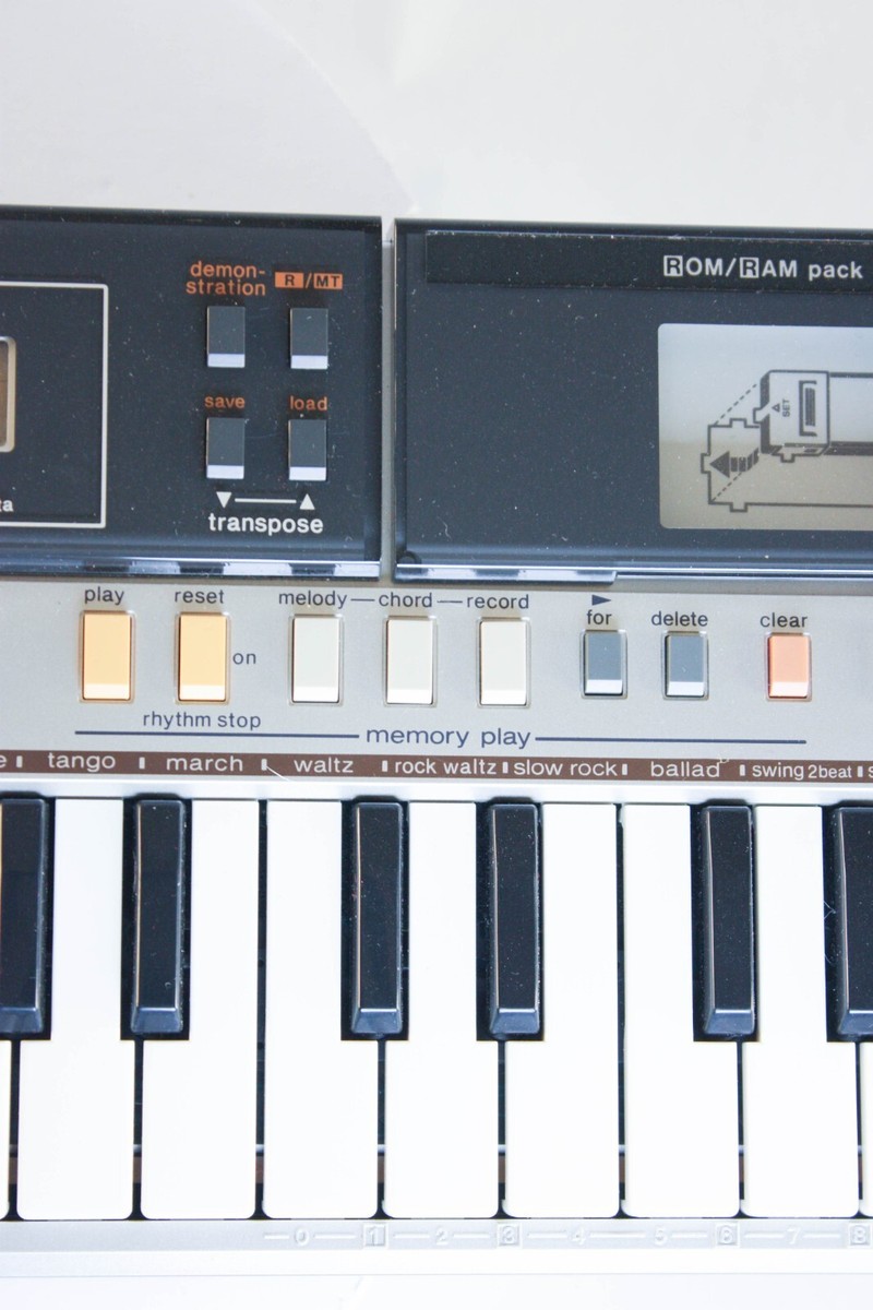 Casio PT-50 Mini Synthesizer with Case, 4 extra rom and power