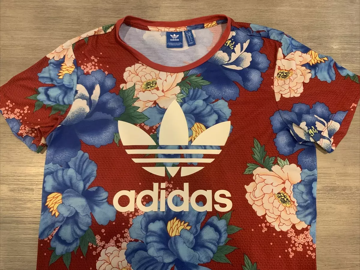 Floral adidas cheap shirt