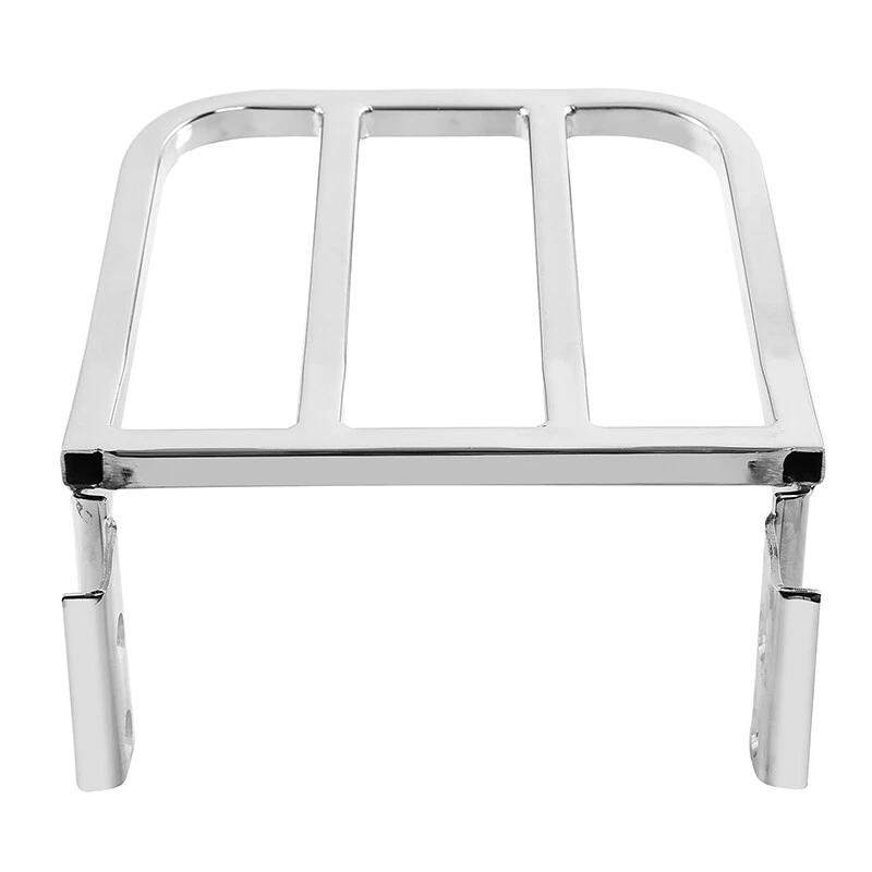 Chrome Detachable Rear Backrest Luggage Rack Fit For Harley Softail Fatboy Dyna - Image 4 of 4