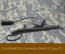 TCA DAVIES E Type KENWOOD Connector PTT Radio Push To Talk For 152 Radio Headset