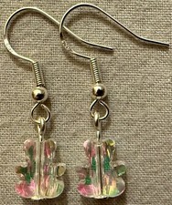 TEDDY BEAR CRYSTAL EARRINGS, Small - Sterling Silver Ear Wires 1