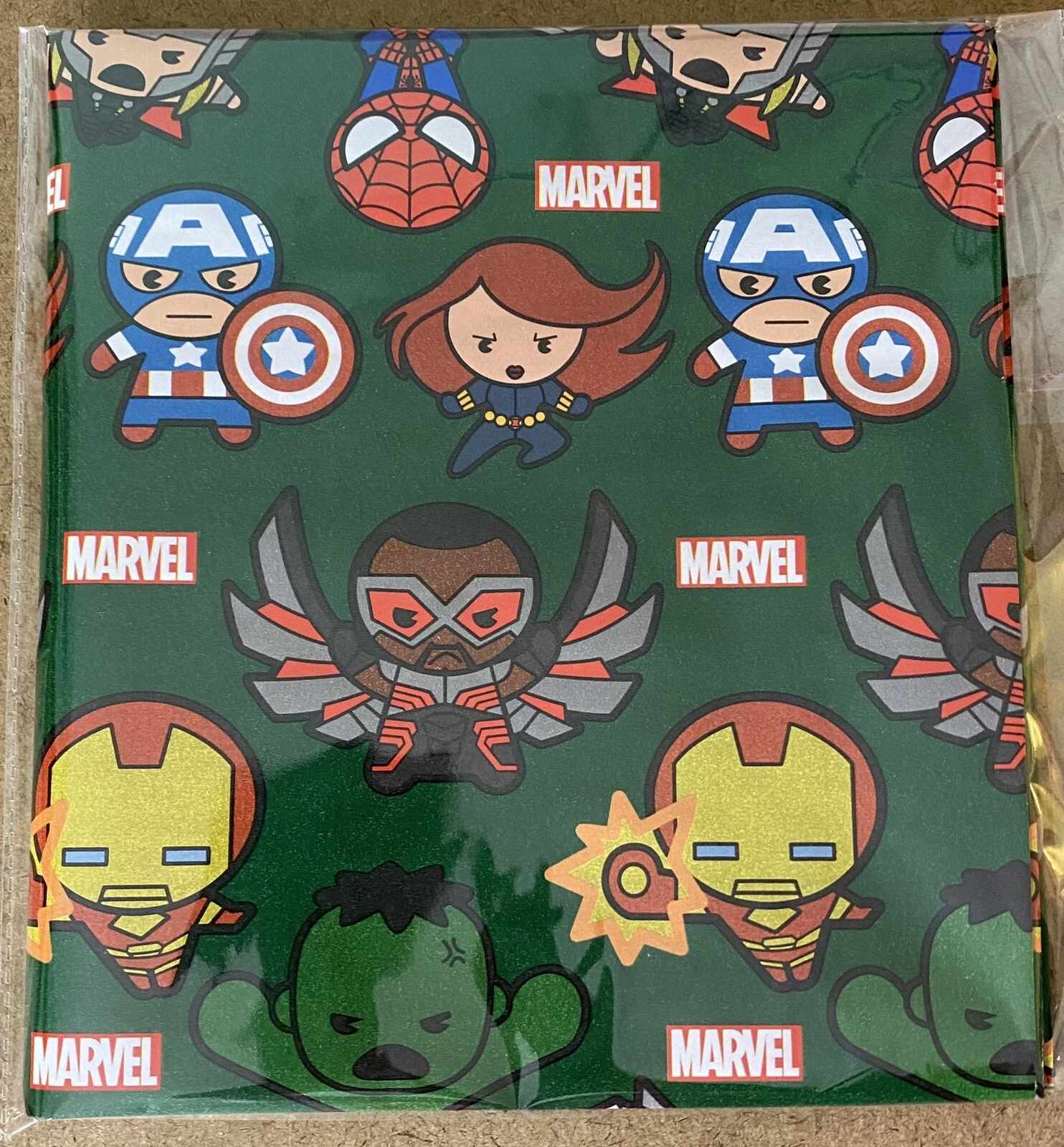 AVENGERS Christmas Wrapping Paper Ft HULK CAPTAIN AMERICA THOR SUPERHEROES