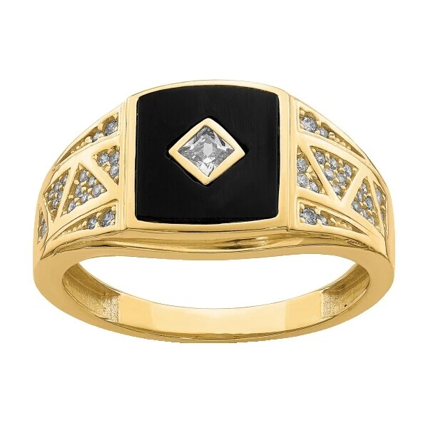 Onyx Yellow Gold Plated Fashion Jewelry