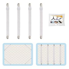 4Pcs Adjustable Bed Sheet Straps Clips Elastic Mattress Sheet Fasteners Holde...