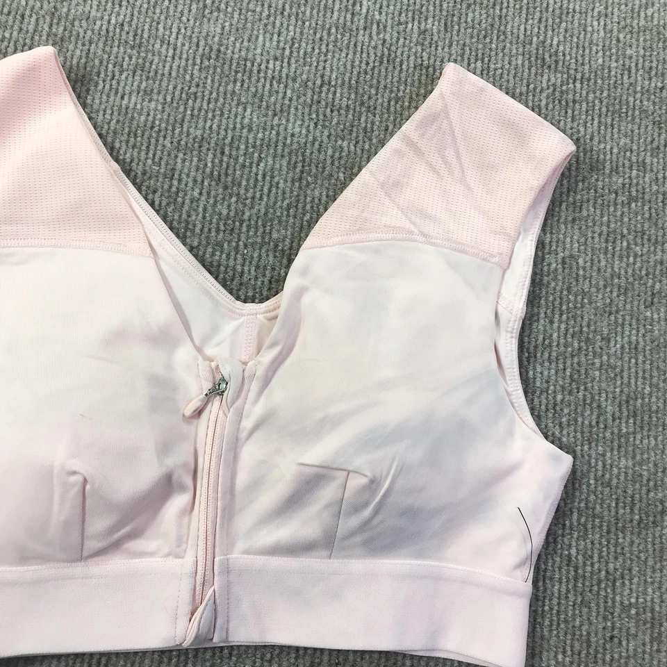 Tommie Copper Activewear Shoulder Support Sport Bra Small Zip Front Gym Pink - Изображение 3 из 4