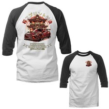 Unleash The Race Imported Tuned Custom JDM Sports Car 3/4 Sleeve Raglan