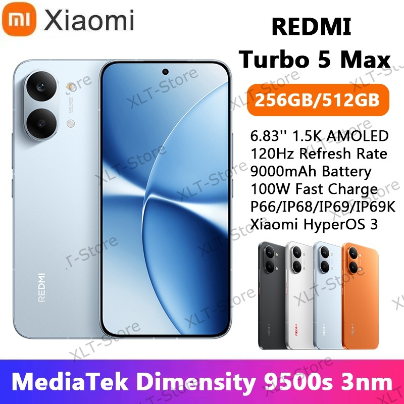 Xiaomi Redmi Turbo 5 Max 5G Dimensity 9500s 120Hz IP69 9000mAh