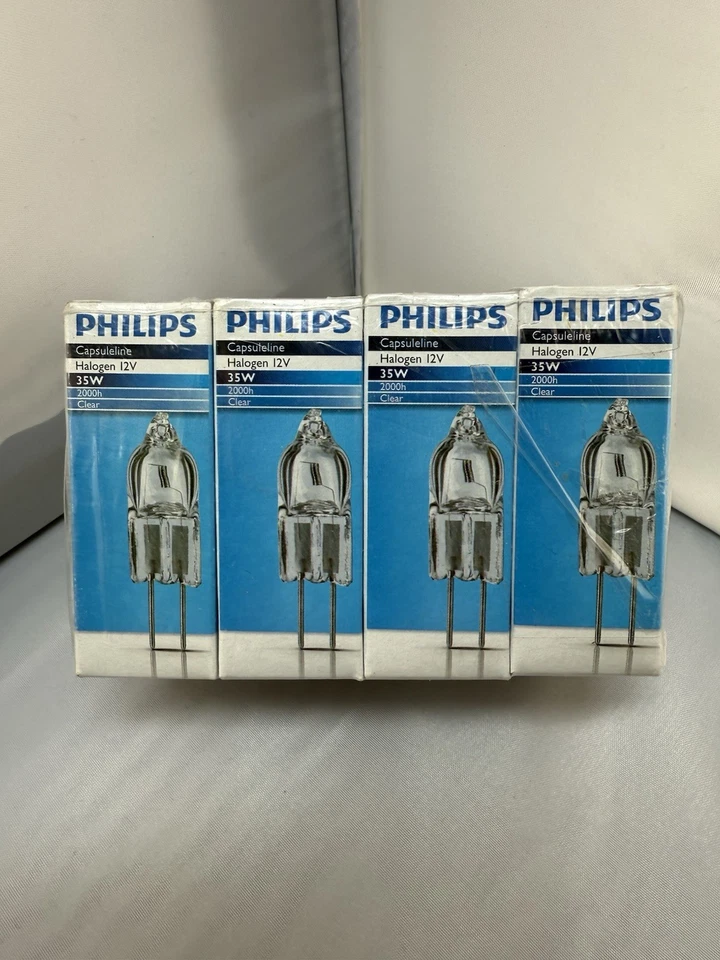 8 PACK Factory Sealed - Philips Capsuleline 2-Pin 35W 12V Gy6.35 Bulb BC35W/T4 - Image 2 of 4