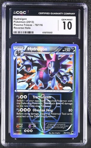 Pokemon Hydreigon 78/116 Reverse Holo Plasma Freeze - CGC 10