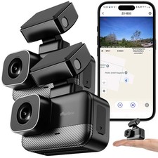 NavGear 2er-Set Mini-2K-Dashcam mit G-Sensor, GPS, Parkwächter, WLAN, App