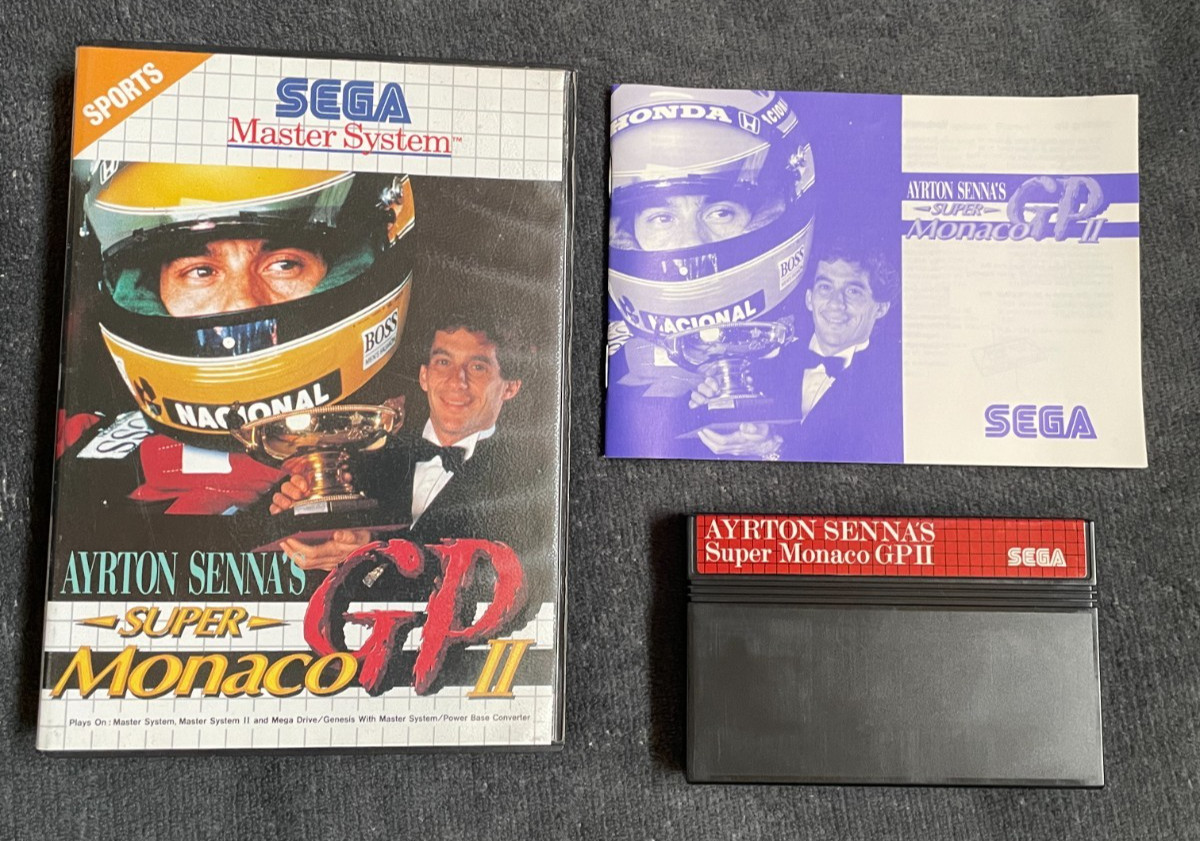 Ayrton Senna's Super Monaco GP II 2 complet sur Sega Master System - PAL FR TBE
