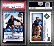 Sidd Finch #/49 Auto 2024 Panini Prospect Edition 1985 April Fools Purple Scope