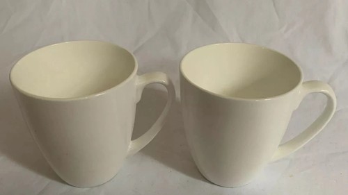 Gorham 1831 Boulder Creek White Bone China Mugs - Set of 2 -C23 - Picture 2 of 11