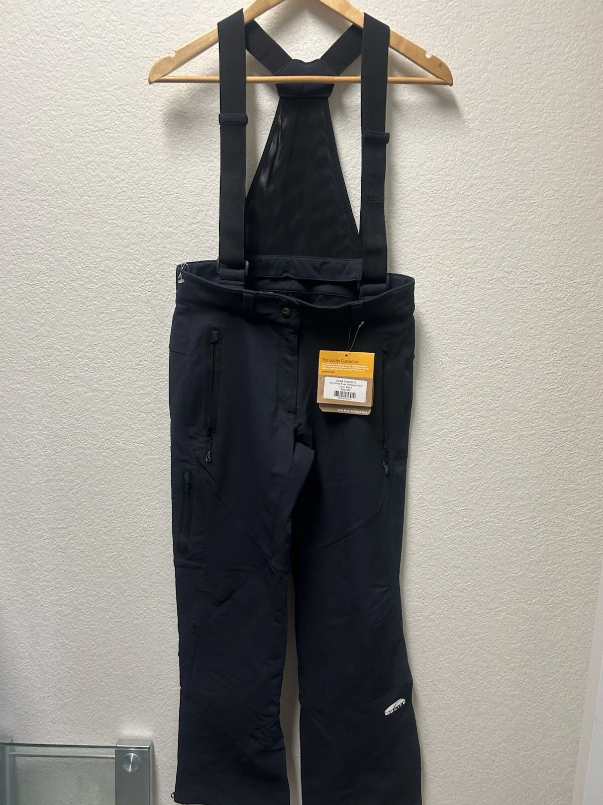 NWT Go Lite Soft Shell Pant Wind River Wmn Sz S/M Black