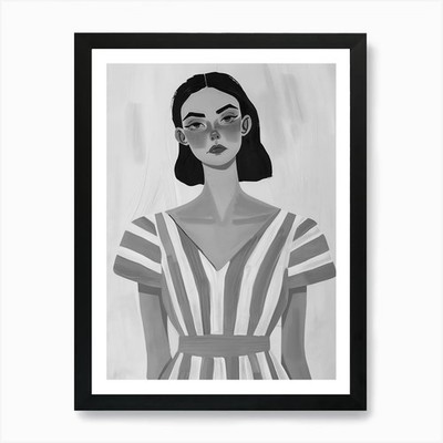 Gestreiftes Kleid Kunstdruck gerahmt Wandbild Poster Leinwanddruck Bild