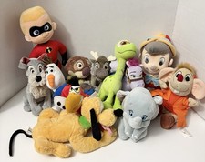 Lot of 12 Disney Store/ Disney Plush Small/ Jaq/ Olaf/ Emmet Otter/Pinocchio