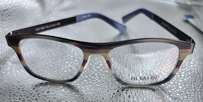NEW DI VALDI DVO 8050 COL.10 52-17-135 Full Rim Eyeglass Frames Only Multicolor