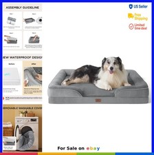 Orthopedic Dog Bed Large Dogs 42 Inch Egg Crate Foam Waterproof Washable Cover