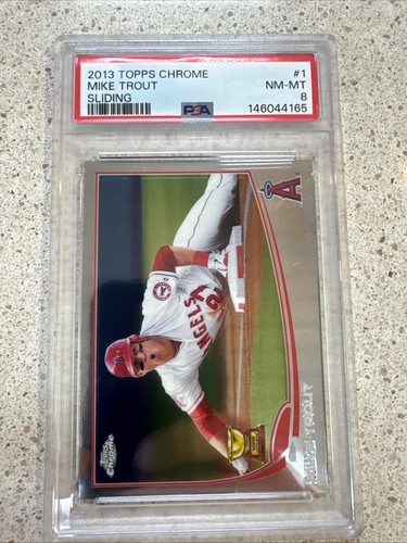 2013 Topps Chrome Mike Trout #1a Angels PSA 8