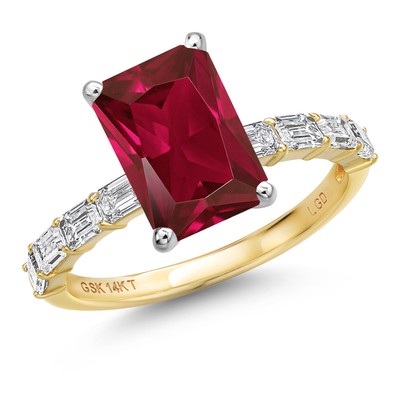 3.72Ct 14K Two Tone Gold IGI Certified Lab Grown Diamond Engagement Ring