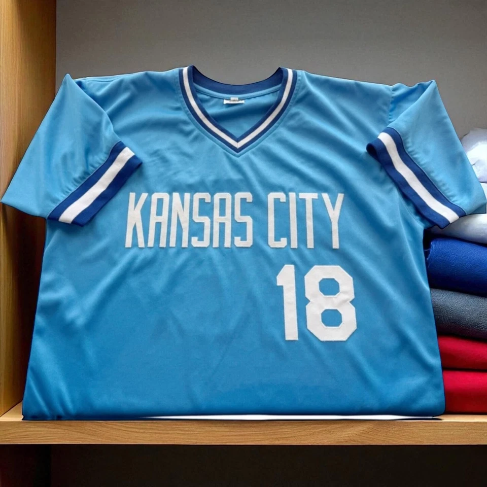 Camiseta BRET SABERHAGEN AUTOGRAFADA PERSONALIZADA KANSAS CITY ROYALS JSA AUTENTICADA - Imagem 2 de 2