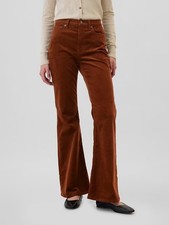 NWT 80 GAP High Rise Soft Vintage FLARE CORDUROY Pants Sz 30/10 Sierra Brown