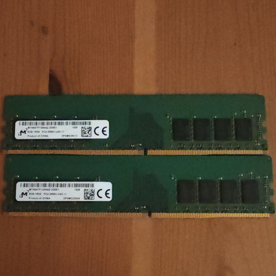 Micron 16GB (2x8GB) DDR4 SDRAM UDIMM PC4-2666V 288-Pin MTA8ATF1G64AZ-2G6E1