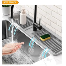 Multi-Functional Splash Guard Mat for Kitchen Sink - 100 Silicone, Easy Clean