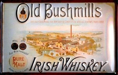 Bushmills Distillery Prägiertes Stahl Wandschild 300Mm X 200Mm