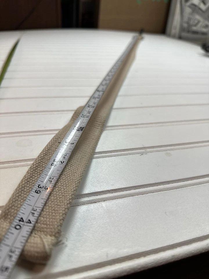 Cinturón Polo Ralph Lauren Beige Tostado Tela Algodón 40" Largo Total Cuero Pestaña Foto 4 de 4