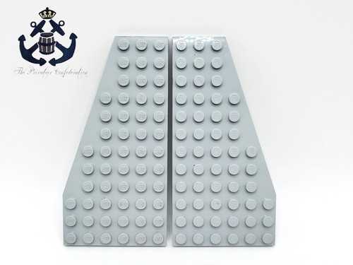LEGO Star Wars Light Bluish Gray Wedge Plate 12 x 6 Right & Left 30356 30355 - Picture 2 of 2