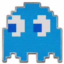 2022 Niue Colorized 1 oz Ag $2 PAC-MAN™ GHOST "INKY" (Coin Only)